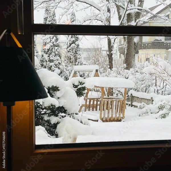 Fototapeta Winter im Garten