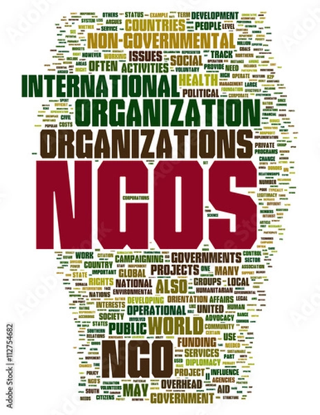 Obraz NGOS collage of word concepts