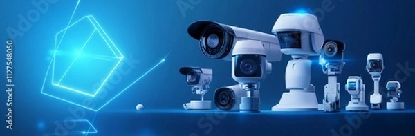 Obraz Blue Web banner CCTV Technologies