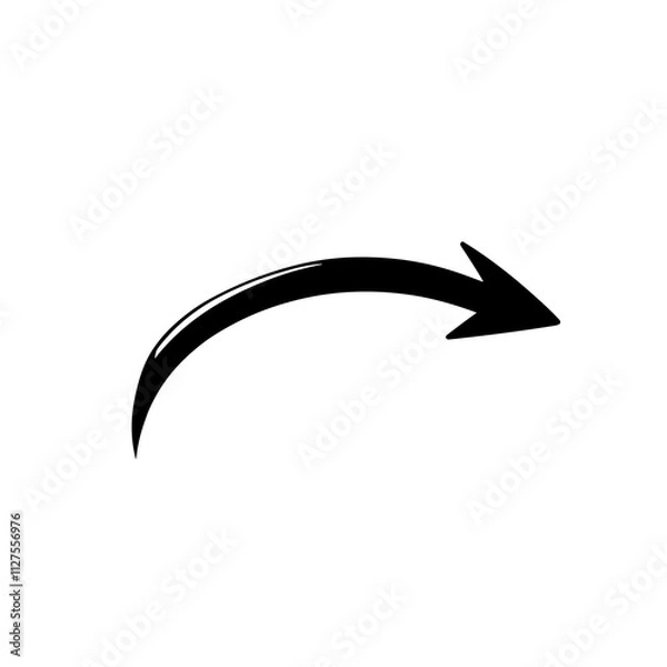 Fototapeta Arrow point around Curved arrows. Arrow sign. Curved arrow pointing right direction pointed behind