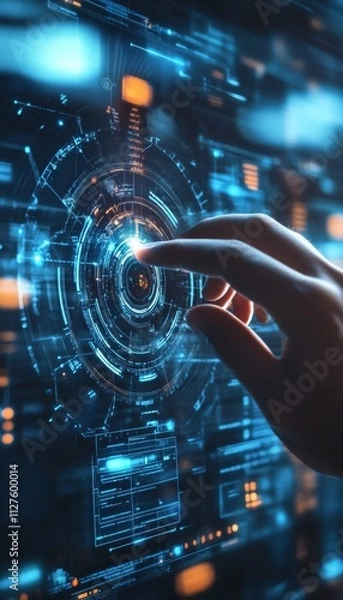 Fototapeta Innovative customer service solutions in business technology  a photography perspective