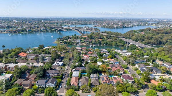Obraz The Sydney suburb of Hunters Hill and the Parramatta river.
