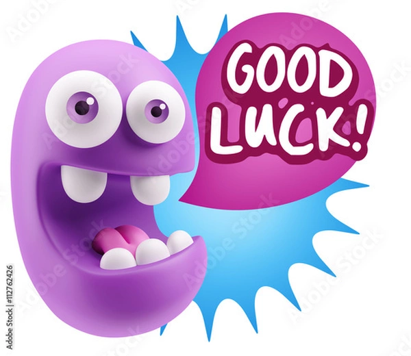 Fototapeta 3d Illustration Laughing Character Emoji Expression saying Good