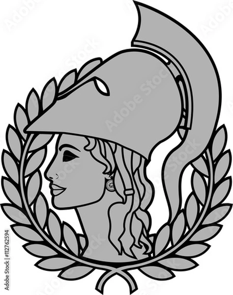 Obraz athena. second variant. vector illustration
