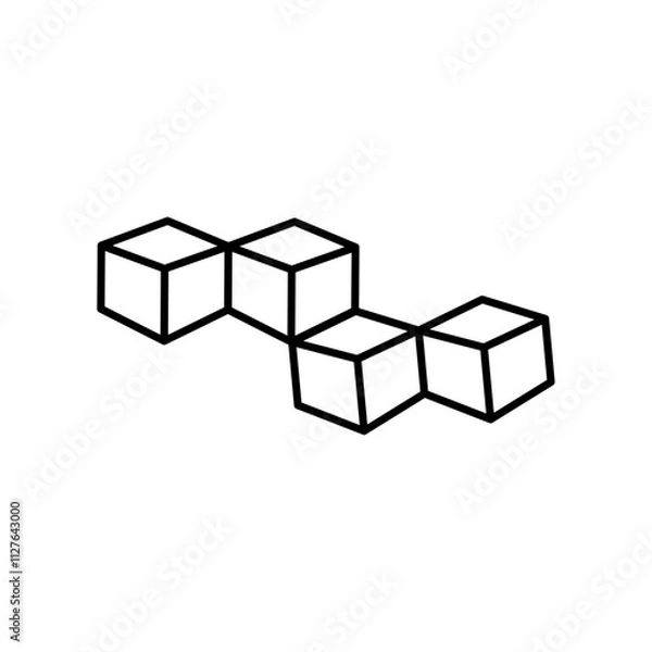Fototapeta Boxes icon line art vector