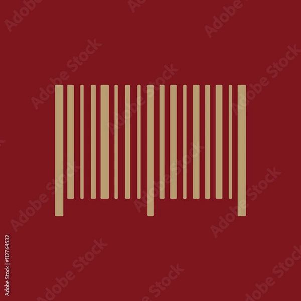 Fototapeta The barcode icon. Identification and ID symbol. Flat