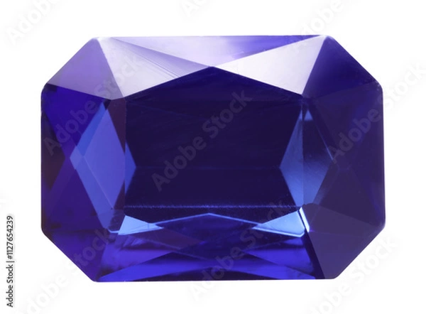 Obraz One violet shiny gemstone isolated on white