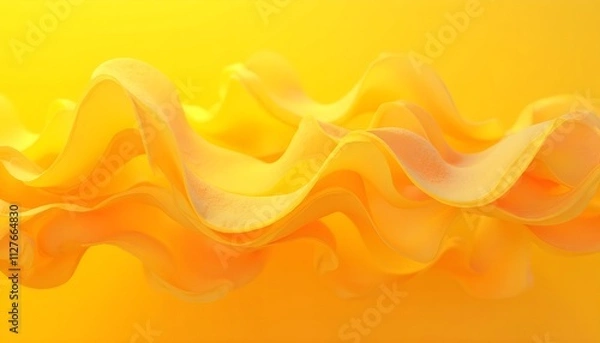 Obraz Flowing golden patterns create a warm and inviting abstract background in a vibrant yellow color scheme