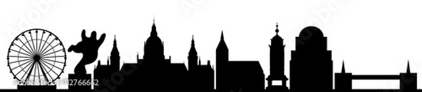 Obraz Hannover skyline schwarz // Vektor