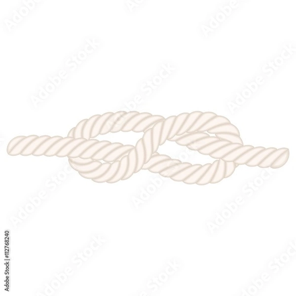 Obraz Knot. White background. Vector.