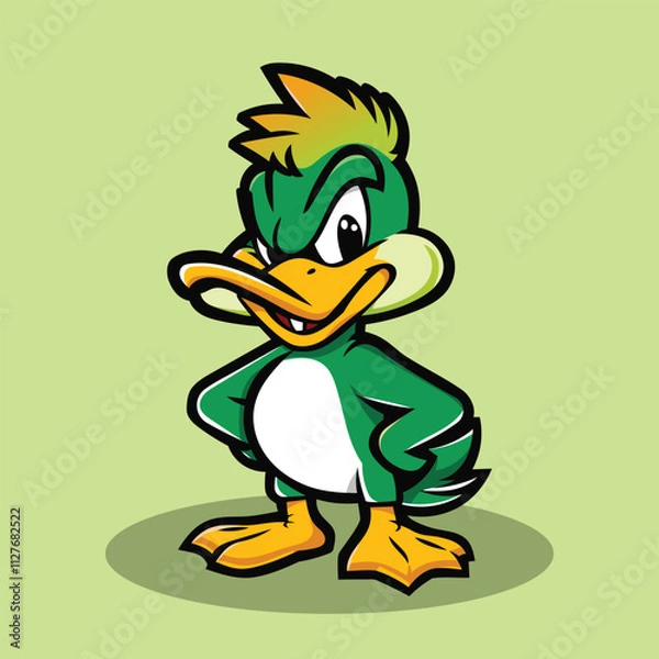 Obraz Duck Head Logo Emblem Vector Art