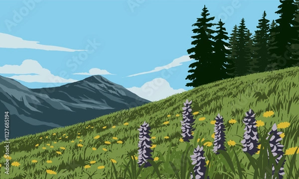 Obraz meadow with flowers