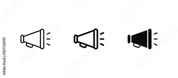 Obraz Megaphone icon set. Loudspeaker Symbol vector