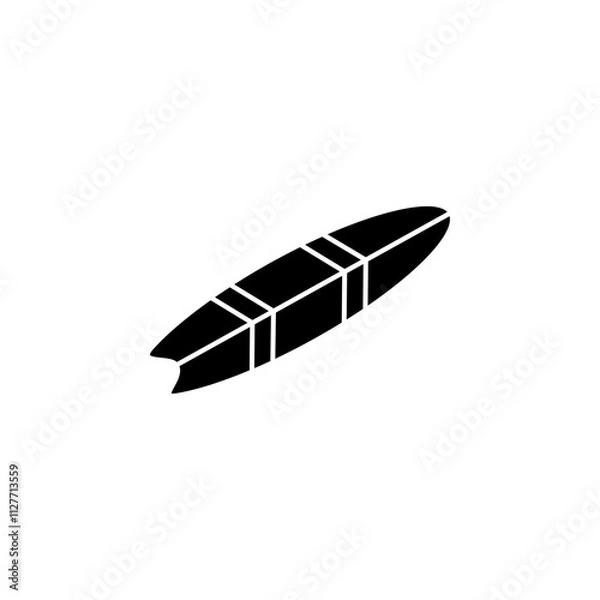 Obraz Surfboard icon Vector flat thin line illustration