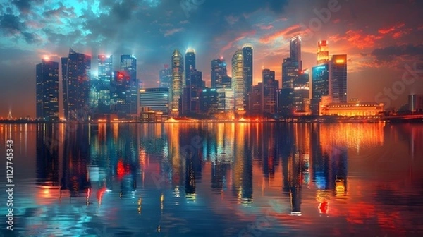 Obraz Techno-smart city