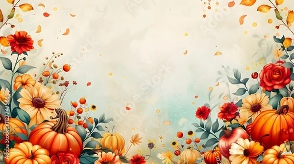 Fototapeta Thanksgiving holiday theme background