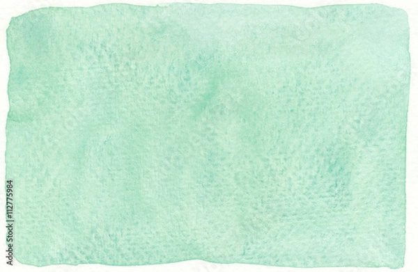 Fototapeta flat plain watercolor simple green background