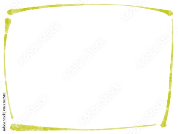 Fototapeta 手描きのシンプルで上品なライトグリーンの和風フレーム