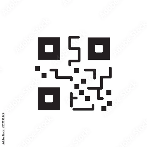 Fototapeta QR code icon Thin line art collection