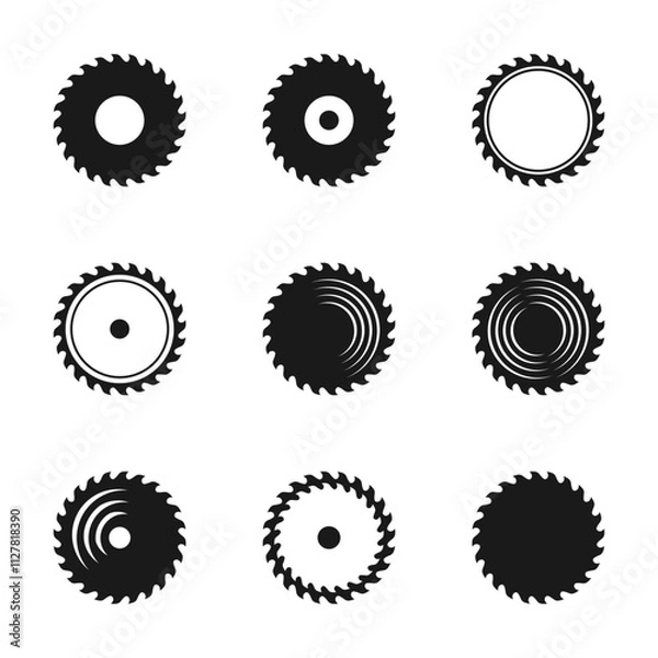 Fototapeta saw blade vector design,carpentry tool logo design,vintage,badge,editable design
