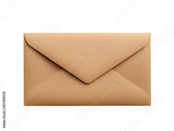 Fototapeta Brown Envelope on a Transparent Background
