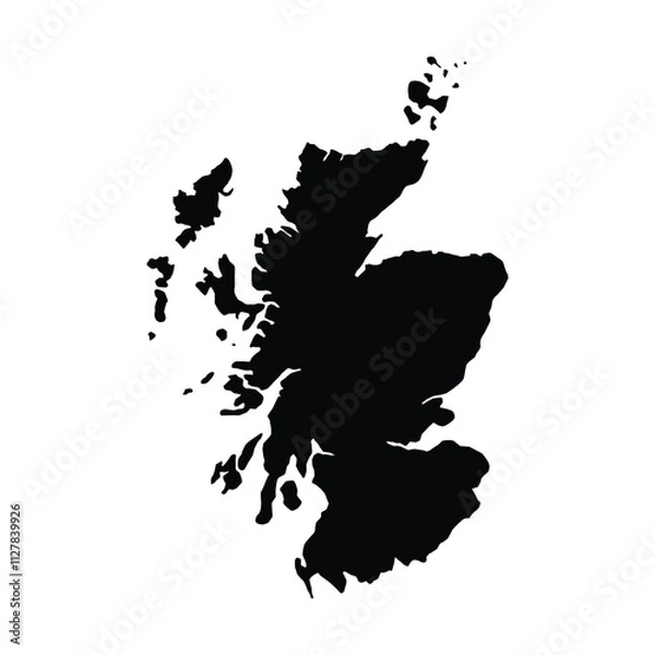Fototapeta scotland map icon