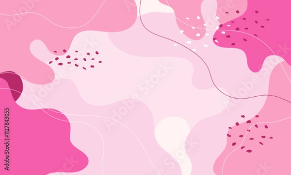 Fototapeta Hand drawn minimal background. Hand drawn abstract shape background