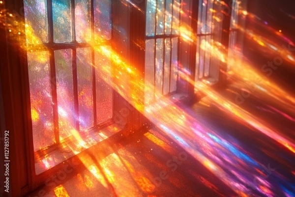 Fototapeta Sunlight Refraction and Reflection Flare Background in Abstract Expressionism