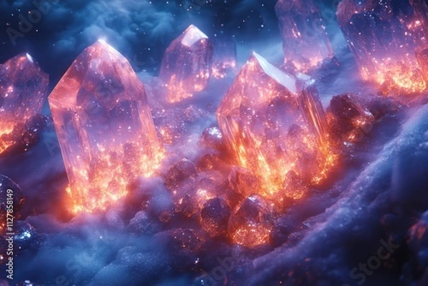 Fototapeta Translucent Blue Summer Light Beam Reflection Background