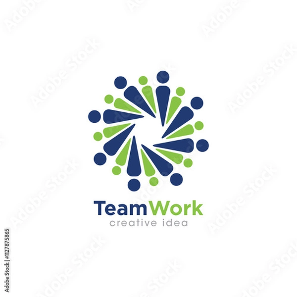 Obraz Creative Team Work Concept Logo Design Template