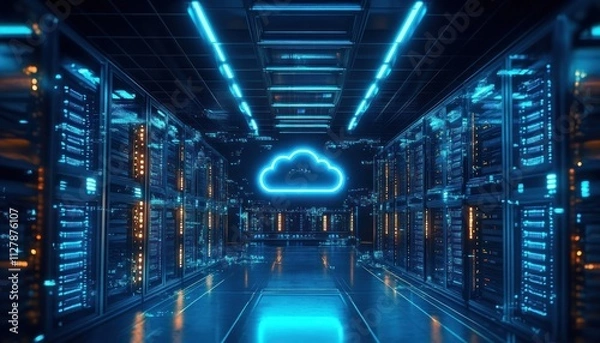 Obraz Hybrid Cloud Integration Architecture in Data Centers Seamless On-premises and Cloud Infrastructure Interoperability