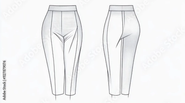 Obraz Ultra detailed, photorealistic fashion design sketch of a romantic lace blouse