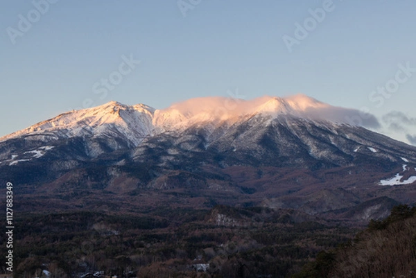 Obraz snowy mountains japan