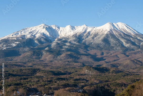 Obraz snowy mountains japan