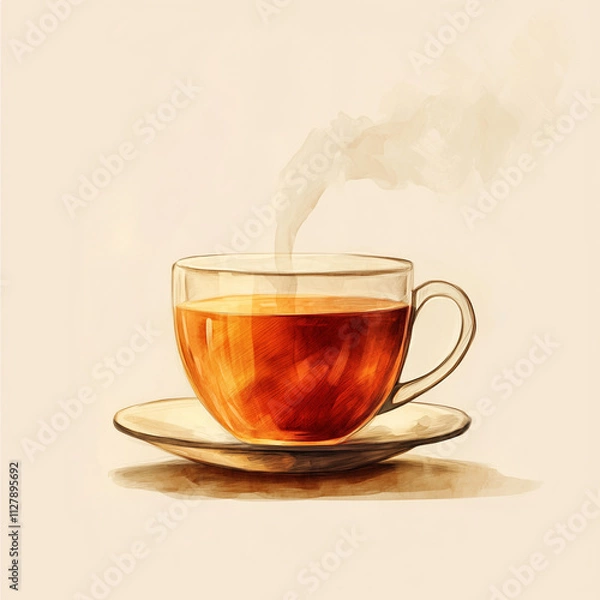 Fototapeta Tea illustration vector logo