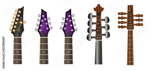 Fototapeta 7 String Instrument Heads