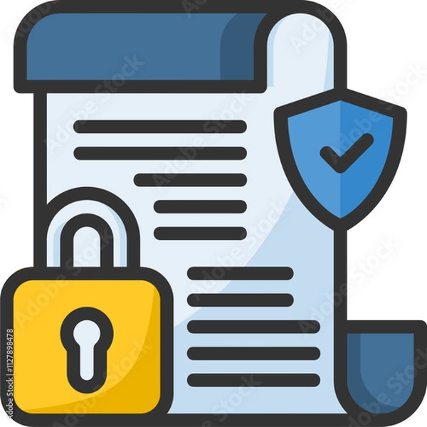 Obraz Encryption icon for fintech, financial, finance, banking, digital, innovation, security, money, bank, tech, cryptocurrency, blockchain and technology