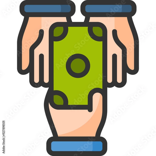 Obraz Direct payment icon for fintech, financial, finance, banking, digital, innovation, security, money, bank, tech, cryptocurrency, blockchain and technology