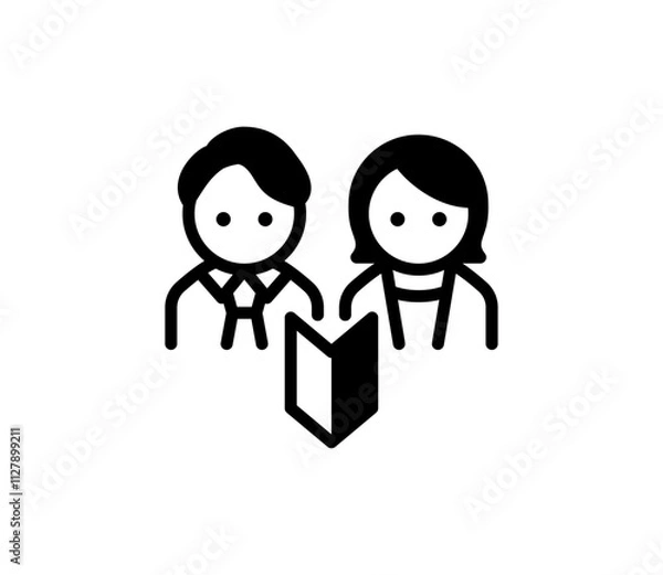 Obraz 新入社員のアイコンイラスト　ベクター
