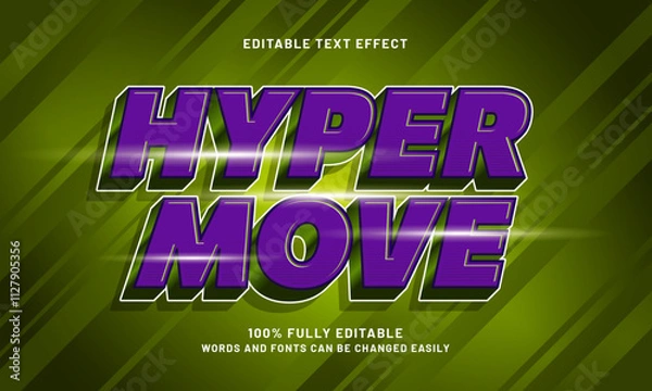 Fototapeta hyper move editable text effects with a speed and fast theme