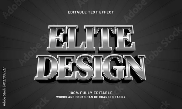 Fototapeta elite design editable text effects with a professional and modern theme