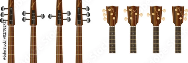 Fototapeta 3 String Instrument Heads