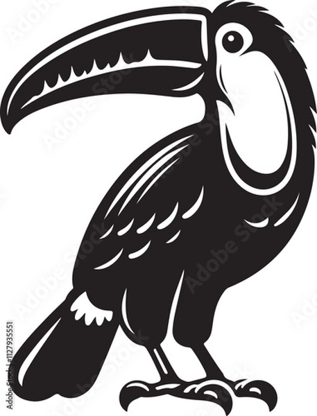 Fototapeta Toucan vector art, Toucan silhouette vector illustration design