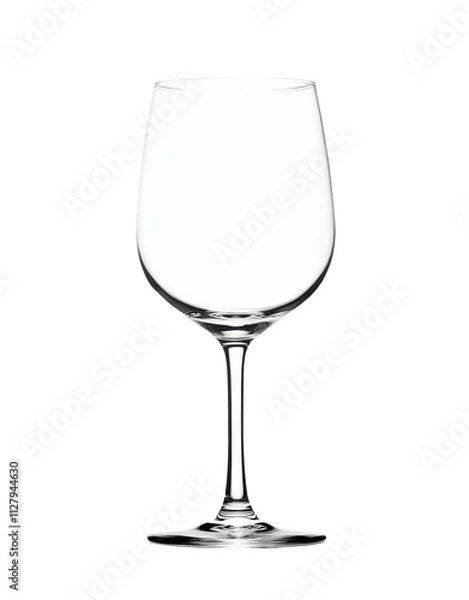 Fototapeta High-Quality PNG Empty wine glass Isolated on White Background – High Resolution
