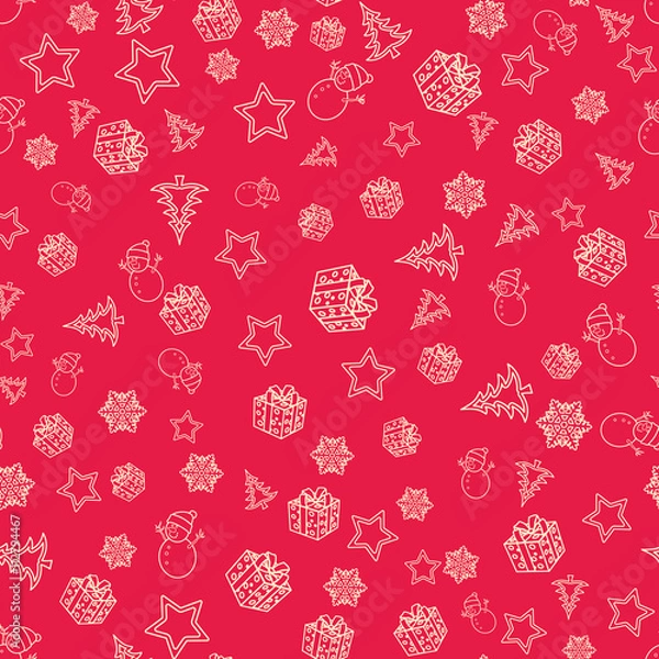 Fototapeta Christmas seamless pattern