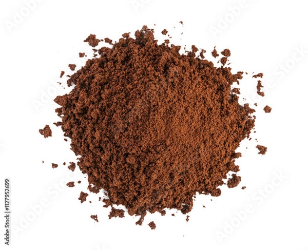 Fototapeta High-Quality PNG coffee powder Isolated on White Background – High Resolution