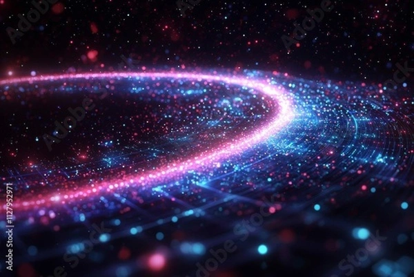 Obraz raise arrow chart digital transformation abstract technology background