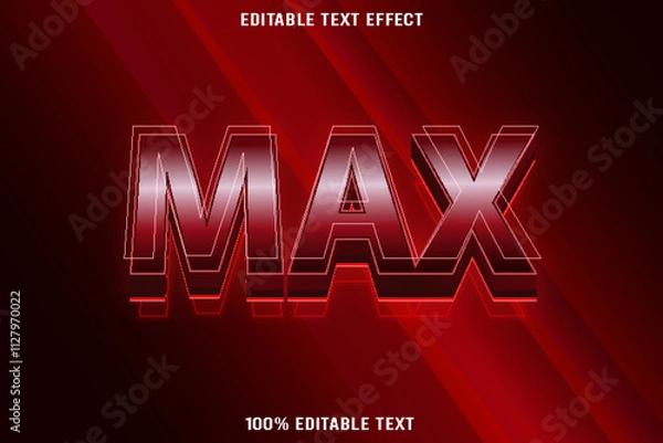 Obraz Max editable text effect 3d emboss elegant style