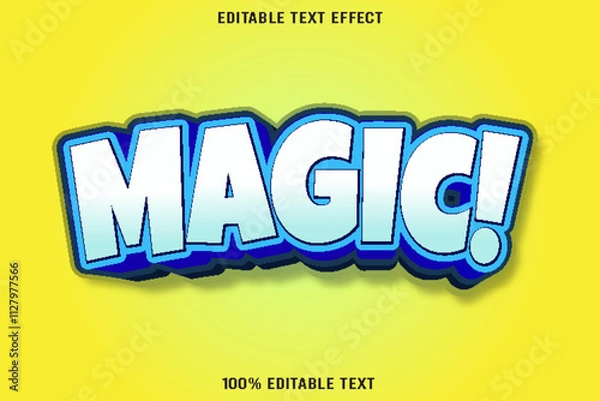 Obraz  Magic! editable text effect 3d emboss cartoon style
