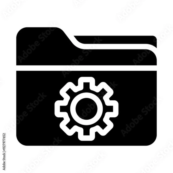 Fototapeta Administrator File Solid Icon
